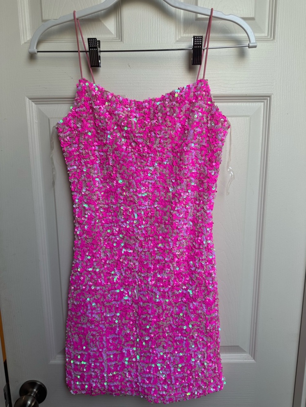 Hot Pink Sequin Party Dress